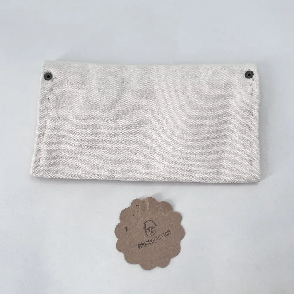 Museo Gurvich Ivory Canvas Travel Pouch Bag Made in Uruguay - 8